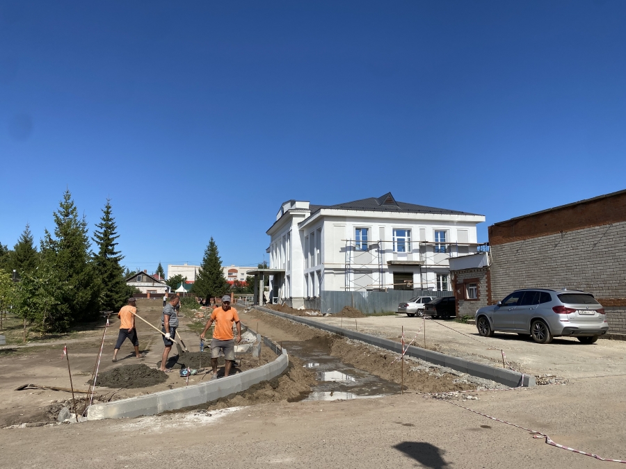 Бордюры установлены